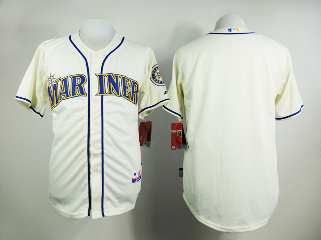 Men Seattle Mariners Blank Cream MLB Jerseys->seattle mariners->MLB Jersey